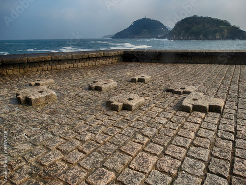 Peine de Los Vientos The Comb of the Wind, Seafront Wiewpoint in San Sebastian  photo