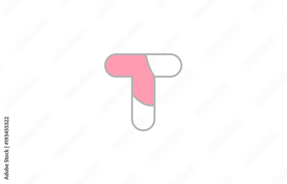 grey pink alphabet letter t company logo design grey pink alphabet letter t company logo design