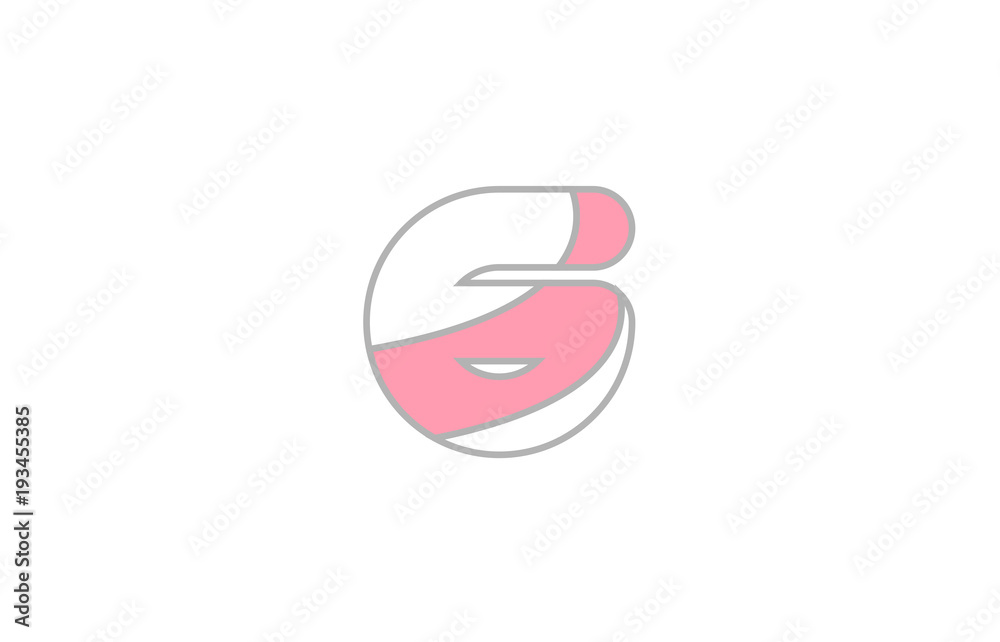 grey pink number 6 six logo company icon design grey pink number 6 six logo company icon design