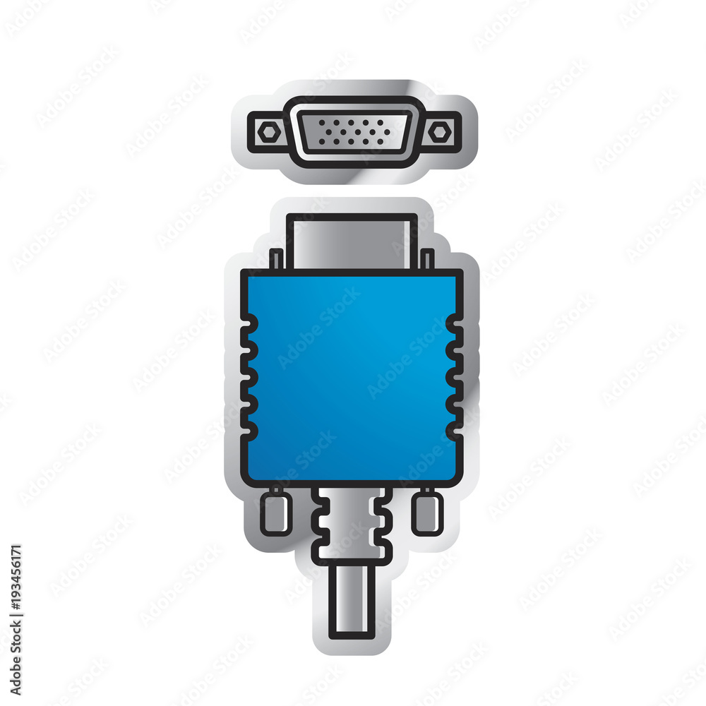 computer Vga socket vector illustration computer Vga socket vector illustration