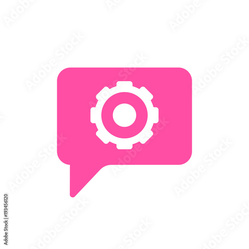 Bubble chat configuration gear message settings icon