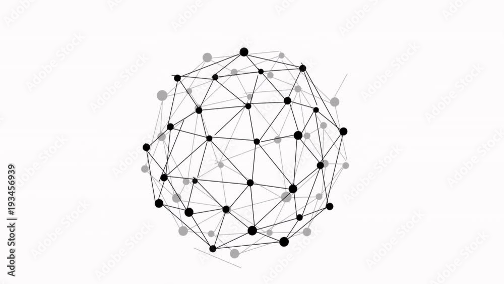 The framework of a spherical molecule is assembled from chaotically scattered particles The framework of a spherical molecule is assembled from chaotically scattered particles