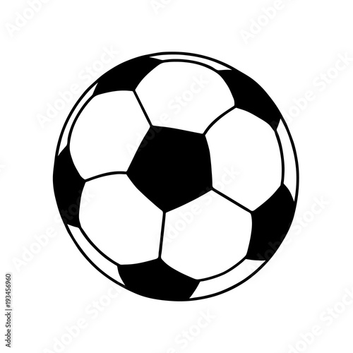 Soccer ball or football ball shape icon