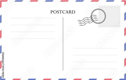 Postcard template vector