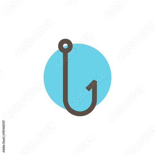 Camping & adventure icons - fishing hook