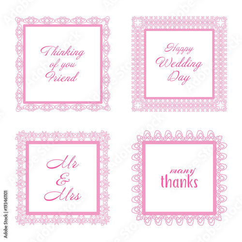 Elegant Lace Border Frames laser cut Picture Frames