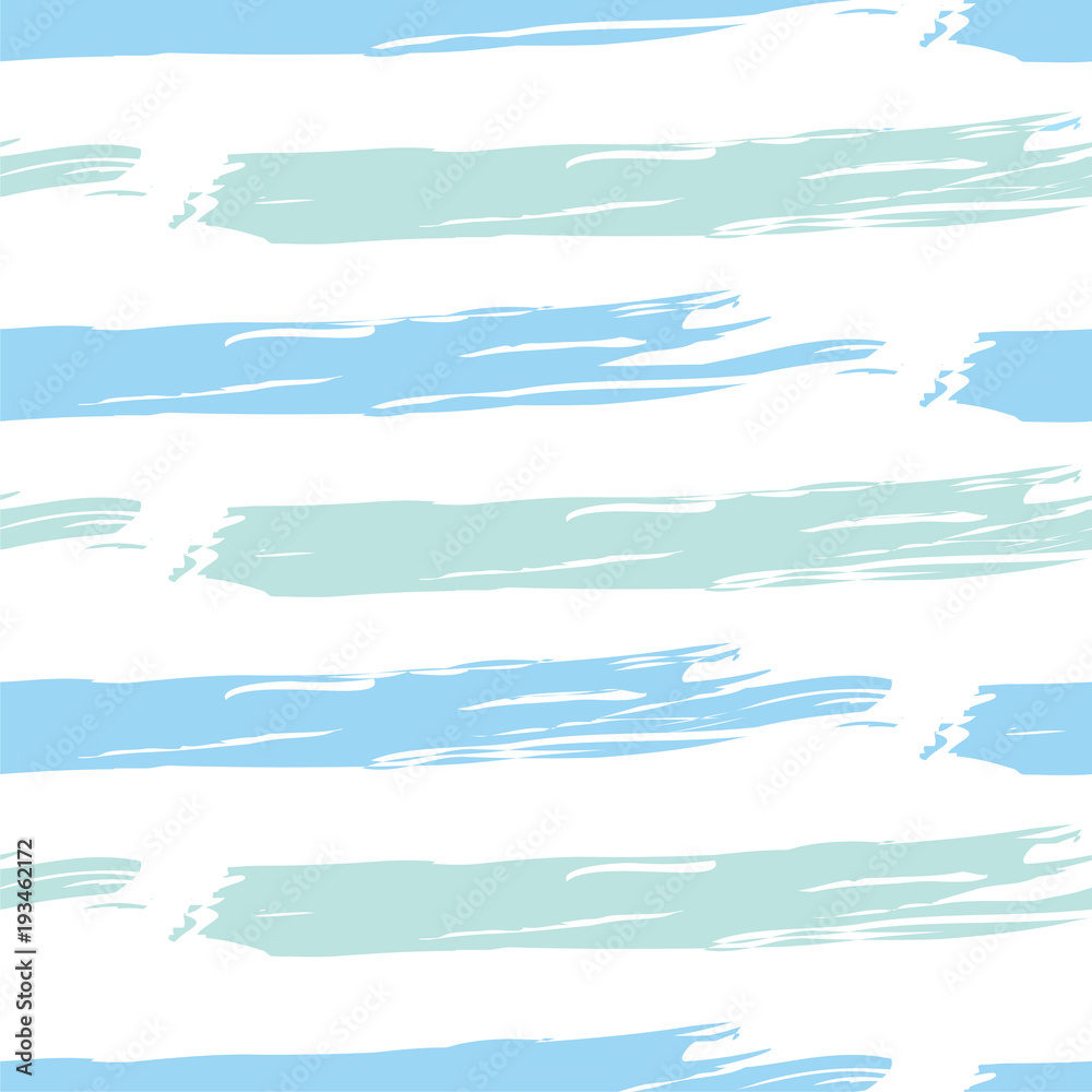 Blue Green Stripe Seamless Brush Paint Pattern with horizontal lines Blue Green Stripe Seamless Brush Paint Pattern with horizontal lines