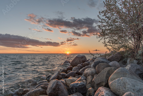 lake sunset