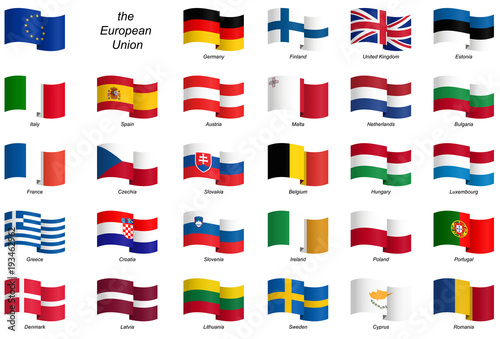 collection of country flags - EU