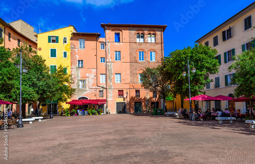 Cozy square in Pisa, Tuscany. Italy