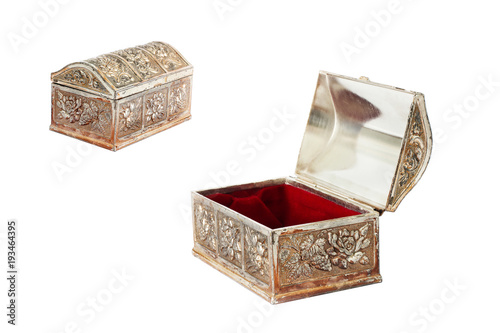 Metal box. Casket. Elegant metal box for jewelry