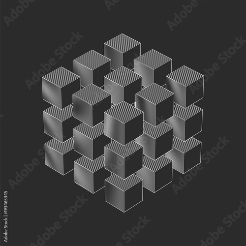 Abstract 3D cubes.