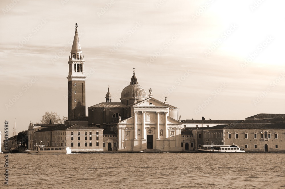 Bell Tower and Church of Saint George in Venice