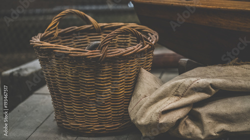 Wicker Wooden Basket