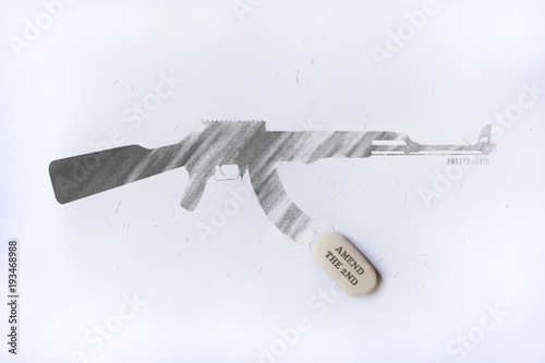 Foto Illustration idea for #neveragain movement to change the 2nd Amendment