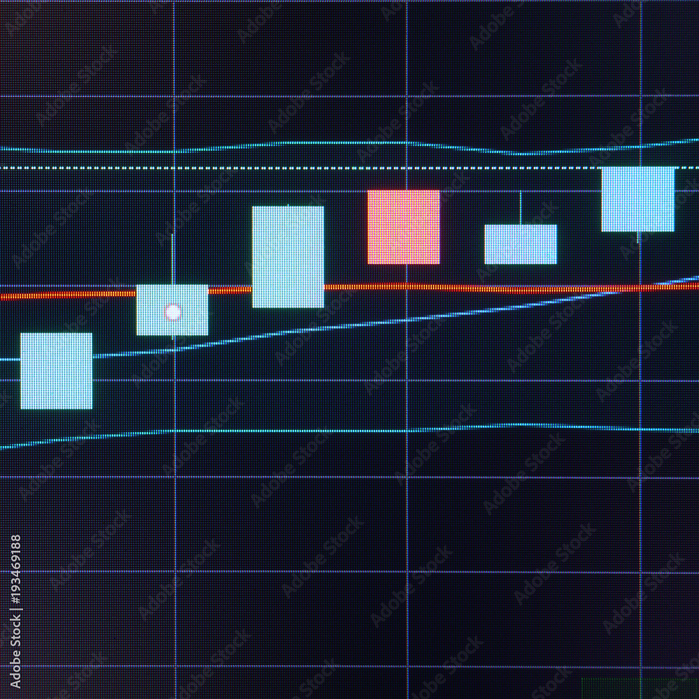 Fototapeta premium Business candle stick graph chart