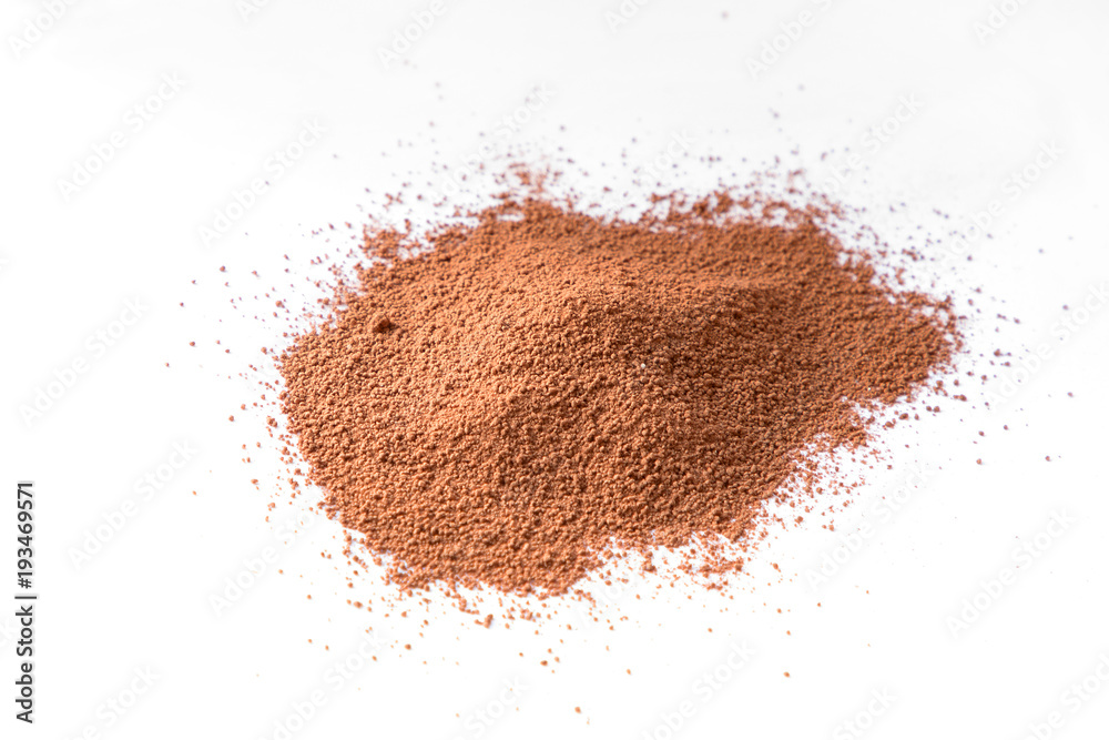 Pile cocoa powder isolated Pile cocoa powder isolated