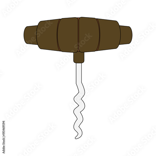 Screwcork tool isolated icon vector illustration graphic design