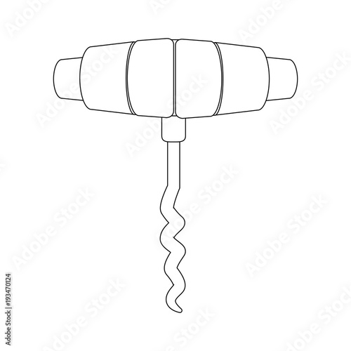 Screwcork tool isolated icon vector illustration graphic design