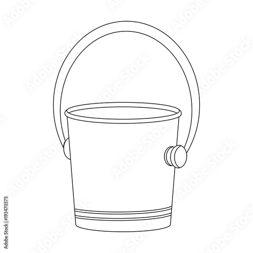 Empty ice bucket icon vector illustration graphic design