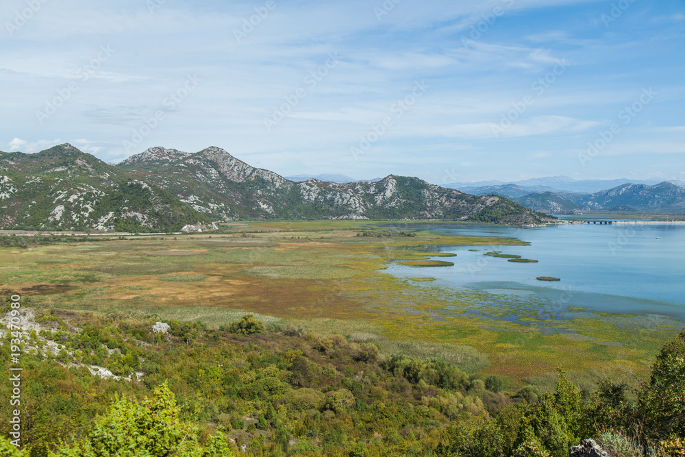 View on the Skadar Lake. Montenegro.