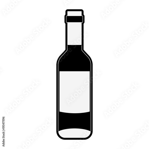 Wine bottle isolated icon vector illustration graphic design