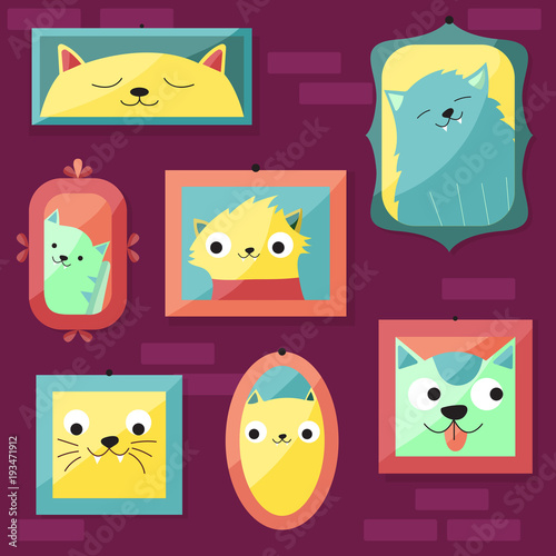 Retrato de gatos
