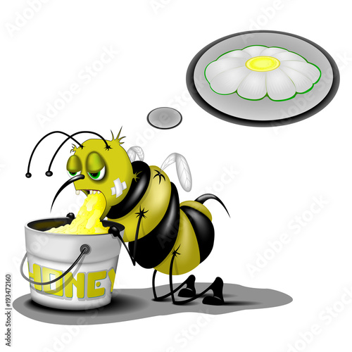 Bee makes the honey