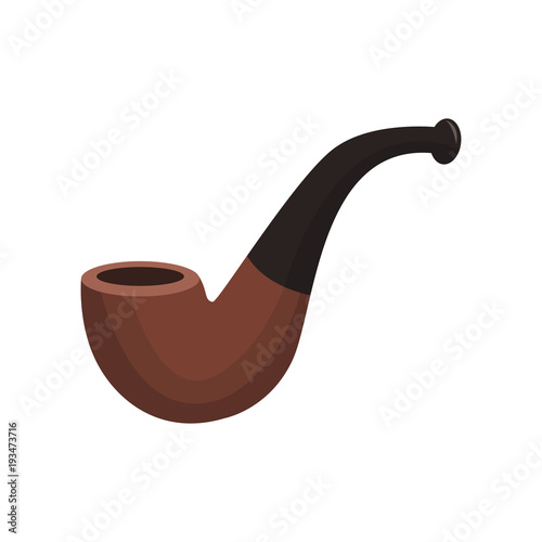 Tobacco pipe isolated vector illustration graphic design