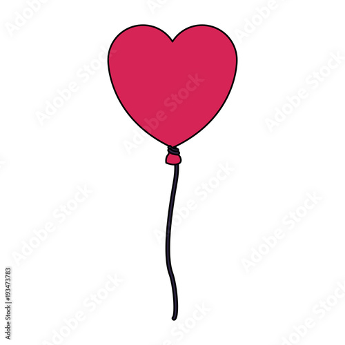 Balloon heart shaped vector illustration graphic design