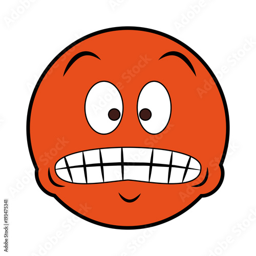Emoji forced smile vector illustration graphic design