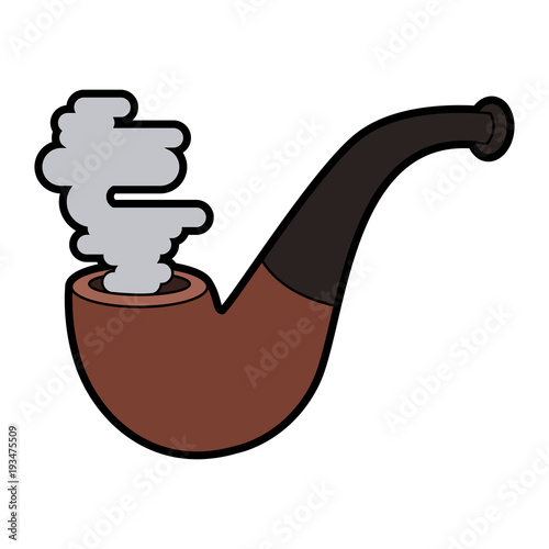 Tobacco pipe isolated vector illustration graphic design