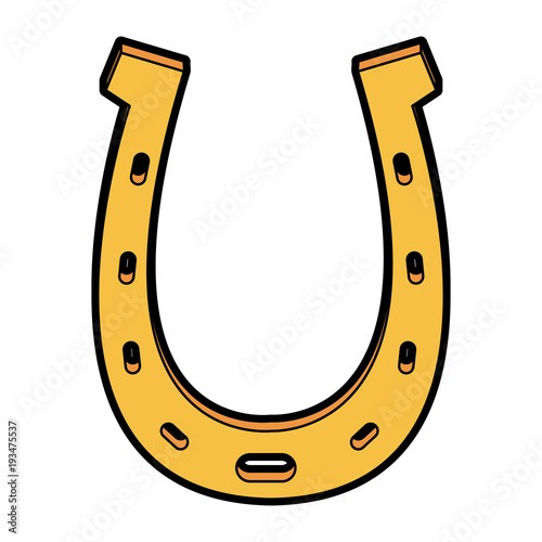 Horseshoe lucky symbol vector illustration graphic design