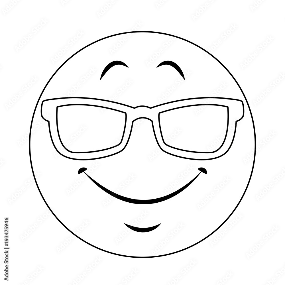 Emoji with sunglasses vector illustration graphic design Emoji with sunglasses vector illustration graphic design
