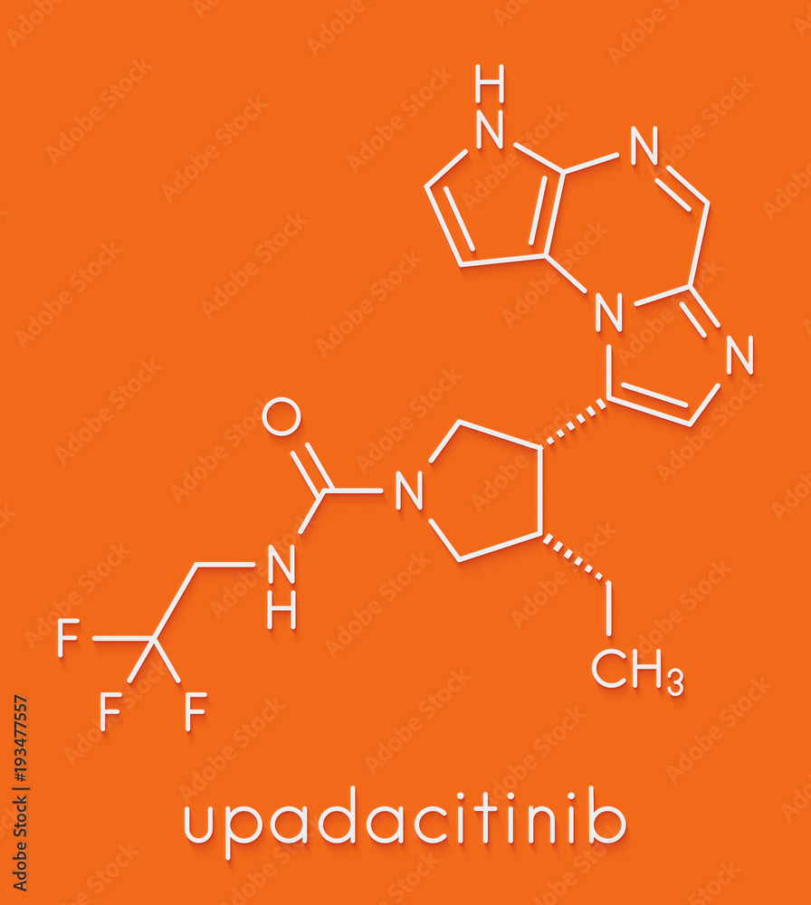 Upadacitinib drug molecule. Second generation janus kinase inhibitor