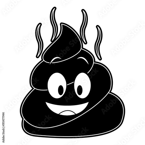 Emoji poop cartoon vector illustration graphic design