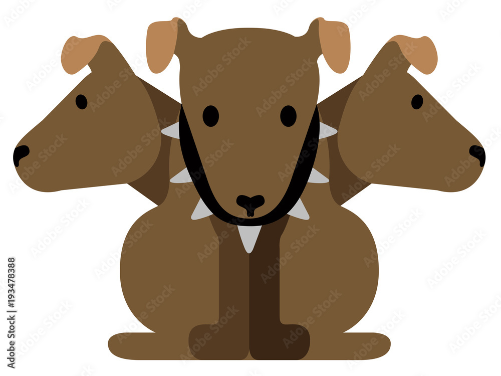 Obraz premium Isolated cerberus icon