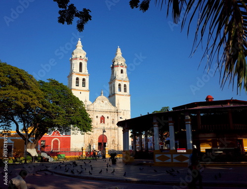 The Cathedral of Our Lady of the Pure Conception in the walled city of Campeche in Mexico