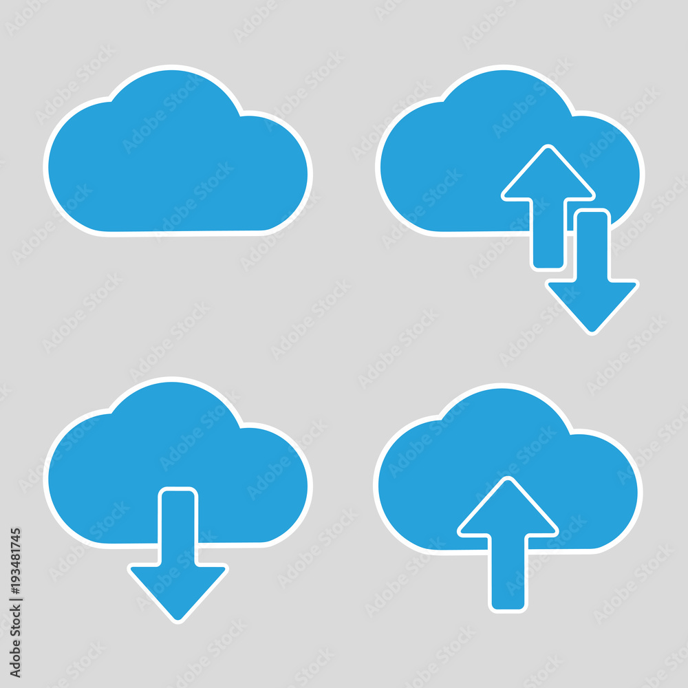 cloud graphic design, vector illustration on a gray background cloud graphic design, vector illustration on a gray background