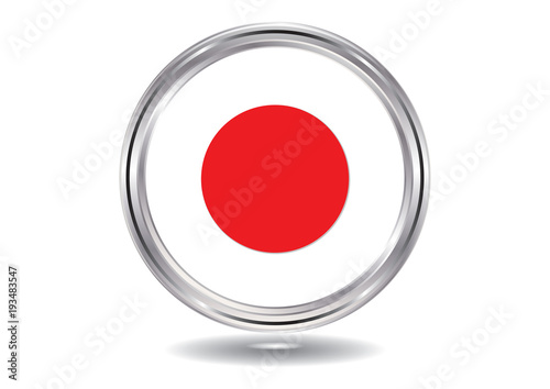 Japanese national symbol - red sun - metal round icon - isolated on white background - illustration Vector Free Download Japanese national symbol - red sun - metal round icon - isolated on white background - illustration Vector - GFXLoad