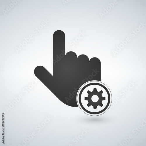 Hand mouse cursor with sett...