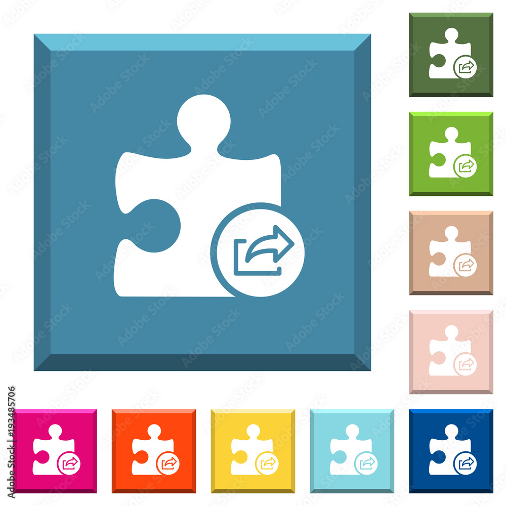 Export plugin white icons on edged square buttons