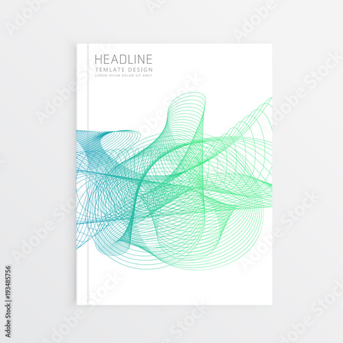 Minimal cover design. Linear colorful halftone gradients. Vector template for brochures, flyers, presentations, leaflet, magazine.