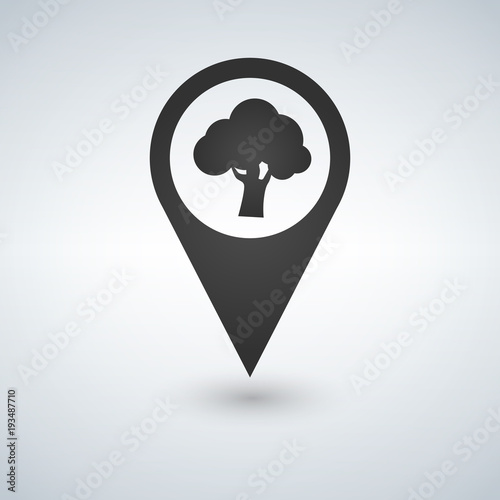 Forest location icon. tree ...