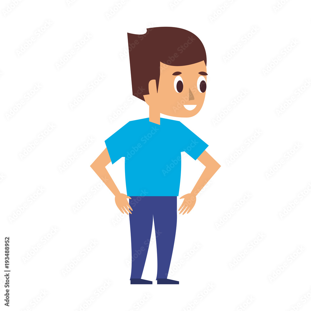 Boy kid cartoon icon vector illustration graphic design