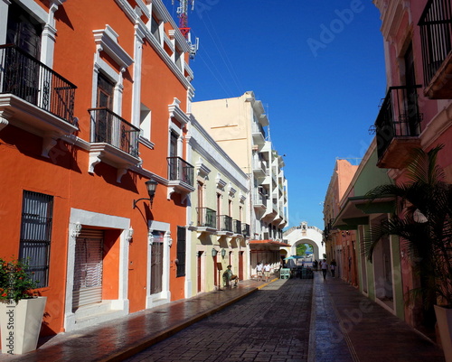 A pretty street in the walled city of Campeche in Mexico © James