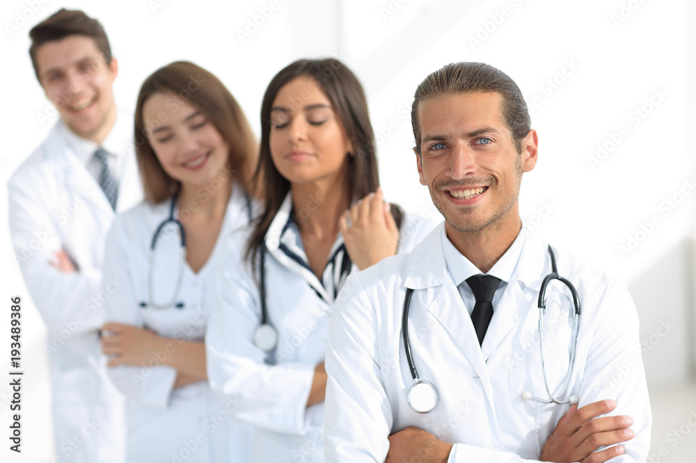 Team of doctors and nurses as colleagues in hospital Team of doctors and nurses as colleagues in hospital