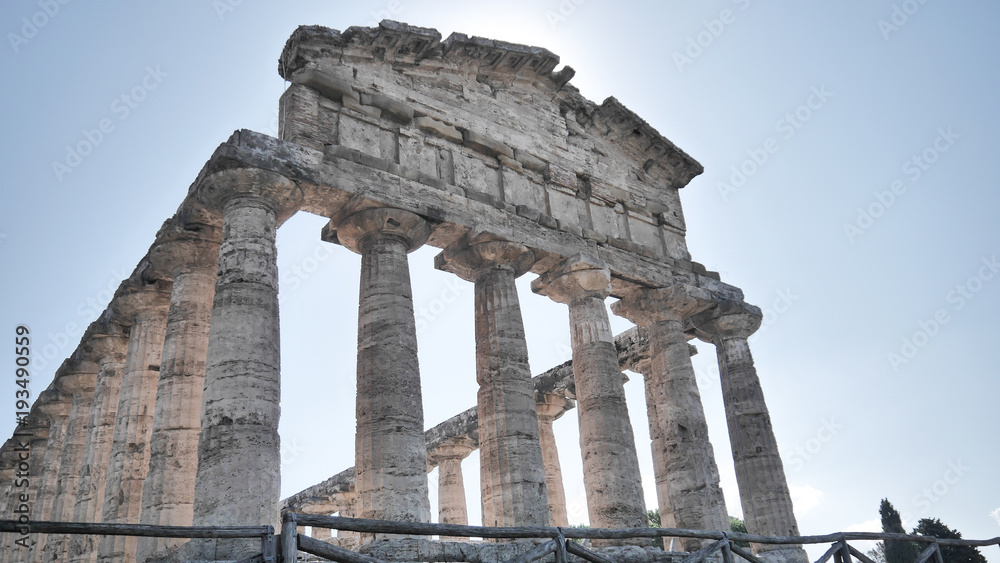 greece template in Paestum, Italy