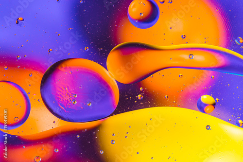 Scientific image of cell membrane. Macro up of liquid substances. Abstract molecule atom sctructure. Water bubbles. Macro shot of air or molecule. Biology, phycics or chymistry abstract background photo