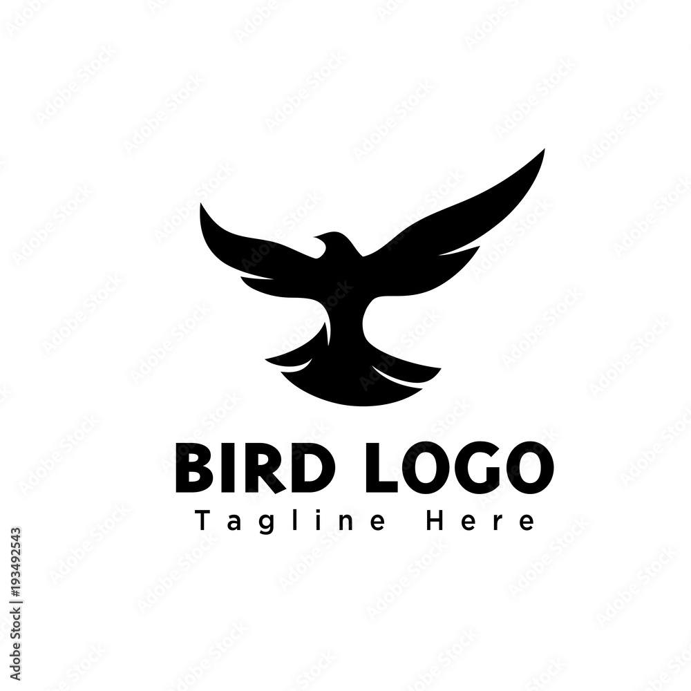 Silhouette flying eagle bird logo Silhouette flying eagle bird logo